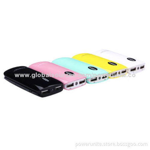 Dual USB Ports Power Banks with Mini Size and Low-price, 6,000mAh Capacity